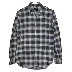 Polo Ralph Lauren Plaid Shirt Women’s Size Small S Blue Green White Button Up